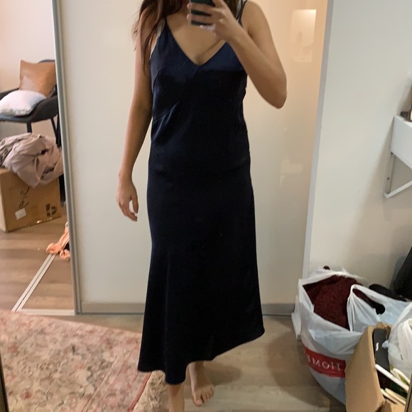 Navy slip dress - Picture 2 of 4